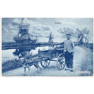 Carte Postale Ancienne – Attelage De Chien, Gros Plan, France, Années 1900, Scène De Vie