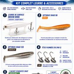 Pack D&eacute;butant - P&ecirc;che aux bars : 10+3 TP Offerts