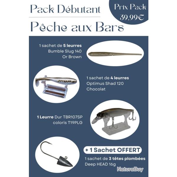 Pack Dbutant - Pche aux bars : 10+3 TP Offerts