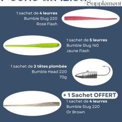 Pack Spécial - Pêche au Lieu : 11 ou 15+4 Offerts - Pack avec Supplément (15 Leurres +4 Offerts) =35