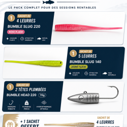 Pack Sp&eacute;cial - P&ecirc;che au Lieu : 11 ou 15+4 Offerts - Pack avec Suppl&eacute;ment (15 Leurres +4 Offerts)