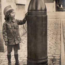 CPA - Obus de 380 Bombardement - 13 aout 1916 NANC - N&deg;4374