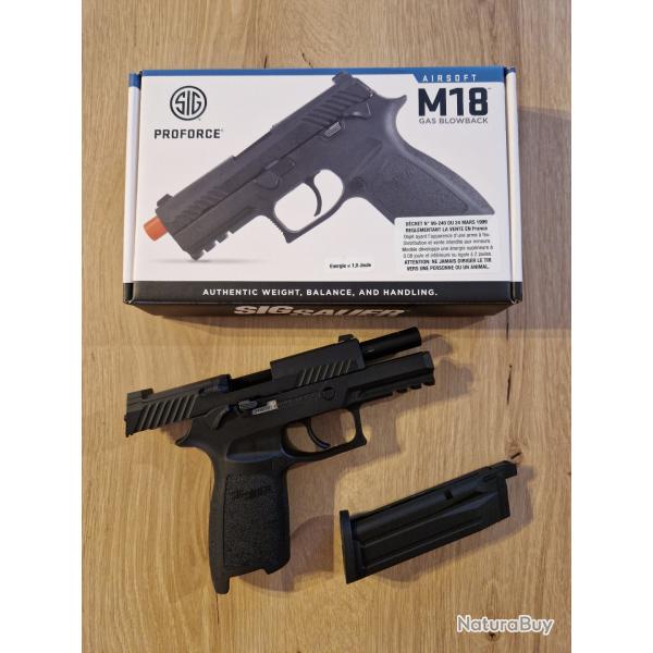 Rplique GBB gaz PROFORCE SIG SAUER P320 M18 noir