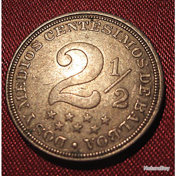 Panama, piece de 2,1/2 centimos de 1907 ttb