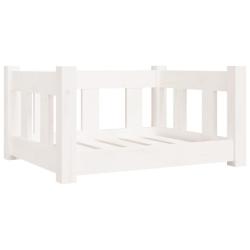 Lit pour chien panier canapé confortable 55,5 x 45,5 x 28 cm bois de pin solide blanc 02_0042694