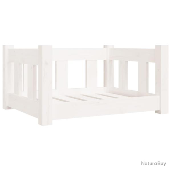 Lit pour chien panier canap confortable 55,5 x 45,5 x 28 cm bois de pin solide blanc 02_0042694
