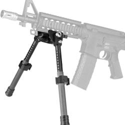 Bipied tactique pivotant en Fibre de Carbone pour rail picatinny et attache grenadière