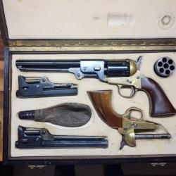 Magnifique coffret réplique revolver poudre noire Colt Navy 1851