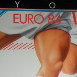 EURO 84 LYON 1/2 FINALE AFFICHE OFFICIELLE NEUVE RARE