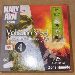 Cartouches acier Mary Arm Volcano Steel 29 HP cal. 12/70 N°4 HILMAR SUPER DESTOCK !!!