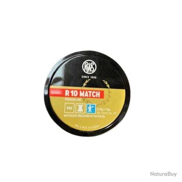 Plombs RWS r10 match cal.4.5 0.45g 7gr par 1500 (3 boites de 500)