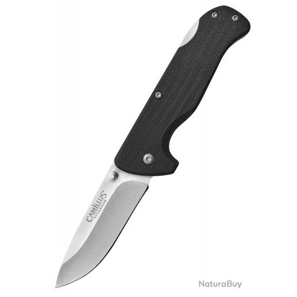 Camillus Bushcrafter Mini  Couteau pliant compact 7cm, lame acier 440 + manche Micarta