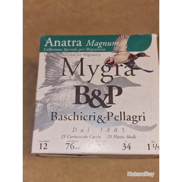 Cartouches B&P Mygra Anatra Magnum cal. 12/76 N�3A+4C HILMAR SUPER DESTOCK !!!