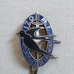 Insigne militaire, 170 RI  les hirondelles de la mort.