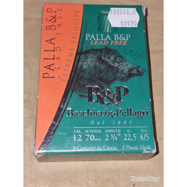 Cartouches  balle B&P Palla Lead Free cal. 12/70 HILMAR SUPER DESTOCK !!!