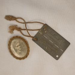 Plaque et photo prisonnier Fran&ccedil;ais STALAG VIII C 39/45 WW2