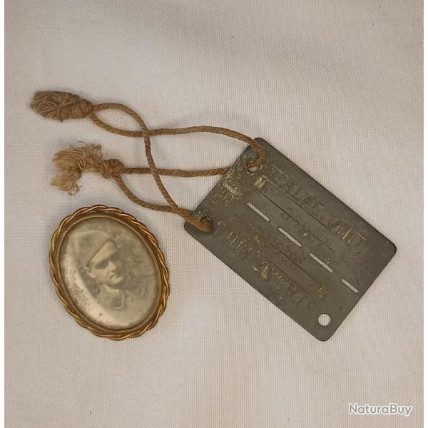 Plaque et photo prisonnier Fran�ais STALAG VIII C 39/45 WW2