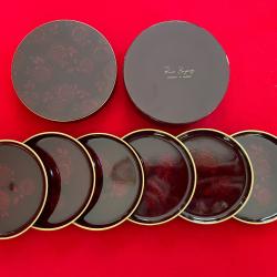 6 sous-verre en résine laquée luxe de la maison italienne MELARTI