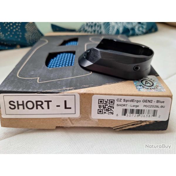 Plaquette Armanov SpidErgo gen 2 Bleu + Magwell pour CZ shadow 2