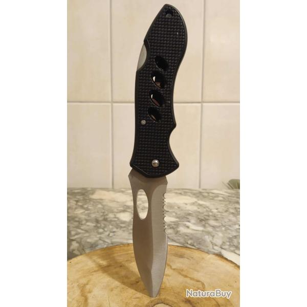 Couteau de poche chasse pche camping avec clip ceinture neuf