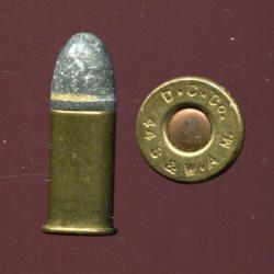 .44 S&W Américan - RARE calibre US - beau marquage : D.C.C.o. 44 S.&W. A.M. - balle plomb une gorge