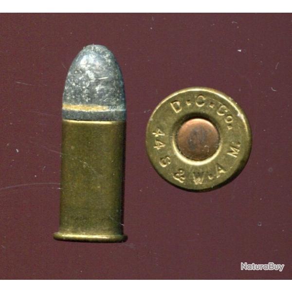 .44 S&W Amrican - RARE calibre US - beau marquage : D.C.C.o. 44 S.&W. A.M. - balle plomb une gorge