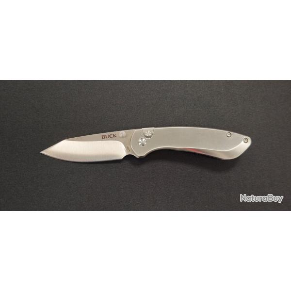 Buck Mini Sovereign - Petit couteau pliant EDC en acier inoxydable - Ref 0743SSS-B