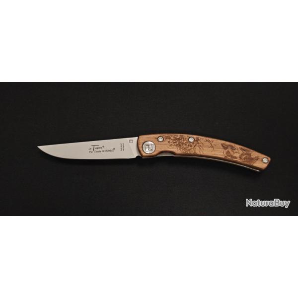 Claude Dozorme : Couteau de poche Le Thiers "Animalis" motif Sanglier