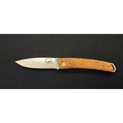 Couteau pliant Salamandra 9 cm - Manche olivier & lame inox