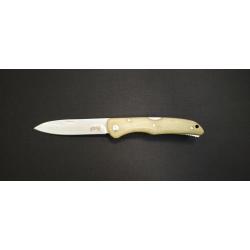 Herbertz 53026 - Couteau de Poche Micarta Olive, Lame Acier 440, Back-Lock