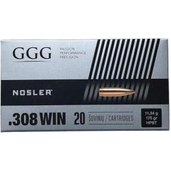 CARTOUCHES GGG 308 175 gr HPBT Sierra Matchking X20