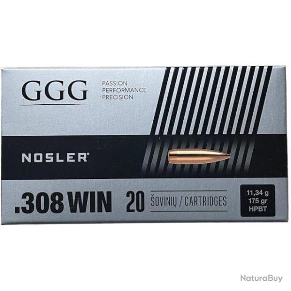 CARTOUCHES GGG 308 175 gr HPBT Sierra Matchking X20