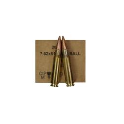 20 cartouches GGG 308 Win./147 gr FMJ