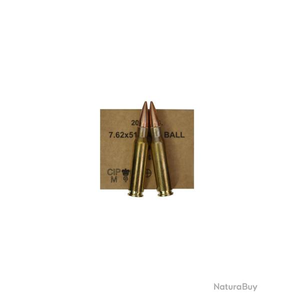 20 cartouches GGG 308 Win./147 gr FMJ