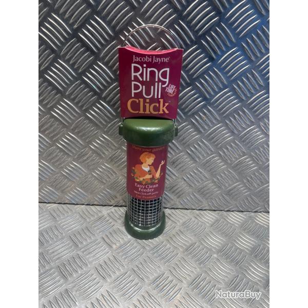mangeoire pour oiseaux a cacahuete mtal 20 cm ring pull click