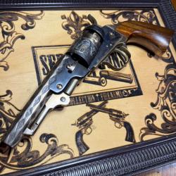 Pièce unique Revolver Navy arms co 36 PN plaqué OR