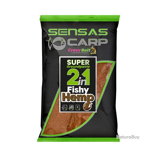 Amorce Sensas Super Groundpast 2 en 1 Fishy Hemp 1kg