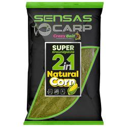 Amorce Sensas Super Groundpast 2 en 1 Natural Corn 1kg