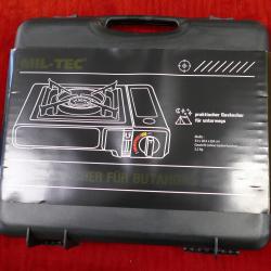 RÉCHAUD PORTABLE MILTEC + 4 cartouches gaz