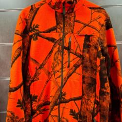 Polaire orange camo solognac taille L