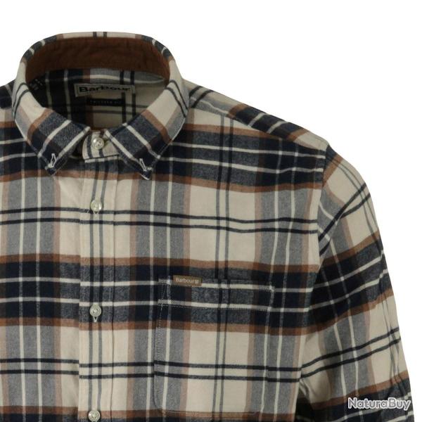 Black Friday 25 ! Chemise Portdown Tailored Checked Ecru Barbour