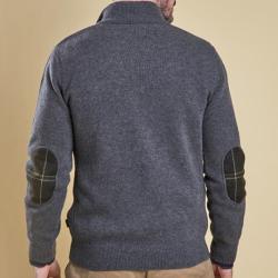 Black Friday 25 ! Sweat Holden Half Zip Knitted Jumper Grey Barbour