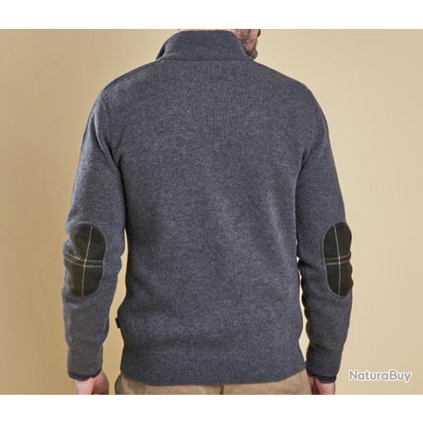 Black Friday 25 ! Sweat Holden Half Zip Knitted Jumper Grey Barbour