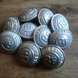 lots x 10 boutons pour uniformes  de police  surit&eacute; national  d &eacute;tat paris /  21 mm