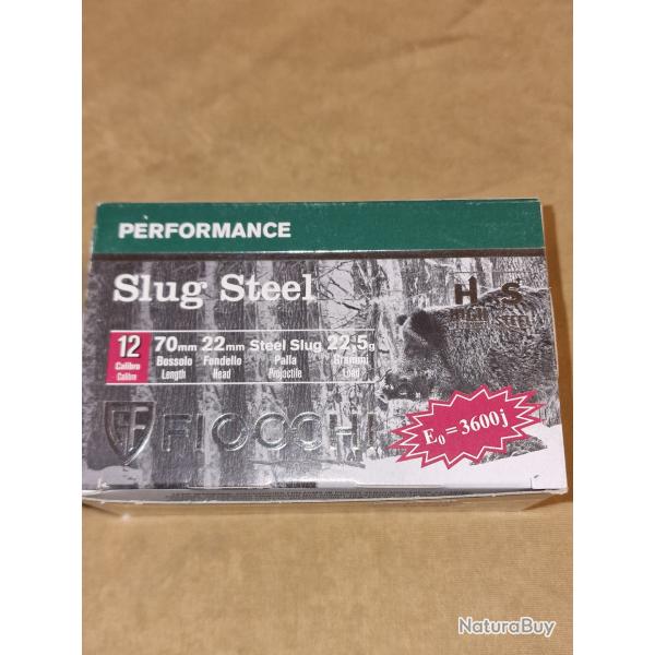 Cartouches  balle Fiocchi Slug Steel cal. 12/70 HILMAR SUPER DESTOCK !!!