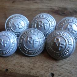 lots x 6 boutons pour uniformes  de police  surit&eacute; national  d &eacute;tat paris