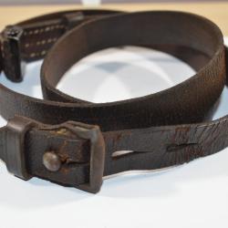 Bretelle pour Fusil Mauser  Mauser 98k Bretelle cuir STG44 fin  Deuxième Guerre Mondiale   (20)