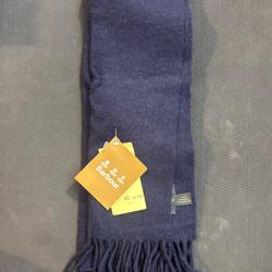 écharpe barbour bleu 100% laine d'agneau déstockage chasse enchere