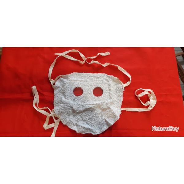 Masque Tampon 1915 type Piedalu avec tui de transport impermabilis