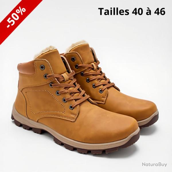 Chaussures de randonne fourres - Marron clair - Livraison gratuite